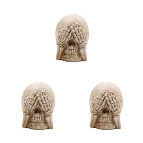 Decoración de calavera brillante Advancent de resina para Halloween