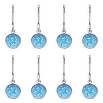 Uxcell 8 Pack Zipper Pulls Charm, Zipper Pull Replacement Repair Zip Head Handle for Luggage Clothing Jackets Backpacks Boots (Blue)