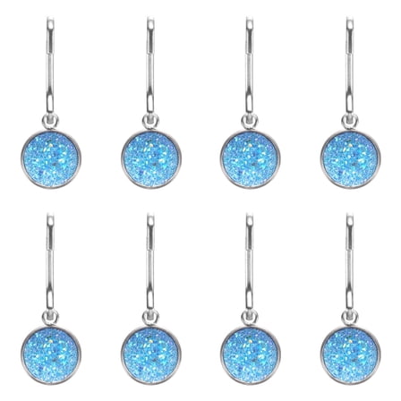 Uxcell 8 Pack Zipper Pulls Charm, Zipper Pull Replacement Repair Zip Head Handle for Luggage Clothing Jackets Backpacks Boots (Blue)