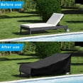 thumbnail image 3 of Fmxomd Patio Chaise Lounge Cover Waterproof Heavy Duty Outdoor Lounge Chair Covers - Black Durable Patio Furniture Covers 78x26.8x27.6 Inch, 3 of 7
