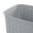 thumbnail image 6 of Bathroom Trash Can, 3.4 Gallon Small Plastic Weave Garbage Bucket Bin with No Lid, Gray - Sturdy, Easy to Clean, Space-Saving for Bathroom, Powder Room & RV Use, 6 of 9