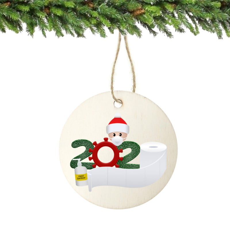 1pc 2020 Christmas Ornament kit with Mask Family Christmas Decorating