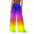 thumbnail image 4 of Ailaofu Women Sheer Mesh Pants See Through Bikini Bottom Swimsuit Cover up Wide Leg Beach Pants, 4 of 7
