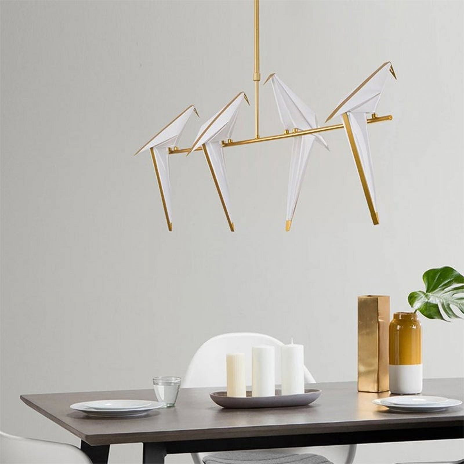 Arturesthome Nordic Creative Paper Cranes Ceiling Light Origami Bird Pendant Lamps