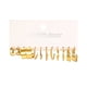 thumbnail image 2 of Fiudx Aros Dorados, Congénitas Conjunturas de Alegrías de Aleación, Elegante Diseño de Pendientes Colgantes, Colección de Acrílico En Acabado Liso, Accesorio de Moda para El Día a Día, Ideal Como Reg, 2 of 7