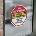 thumbnail image 3 of No Trespassing Private Property Violators Will Be Prosecuted (2 Pack) 10 inch X 10 inch Octagon Vinyl Label Decal Sticker Weather Resistant, UV Protected for Workplace, Made in the USA, 3 of 5