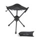 thumbnail image 1 of Taburete giratorio para acampar, taburete trípode plegable, silla portátil con bolsa de almacenamiento para senderismo, playa, caminatas, conciertos, Negro, 1 of 8
