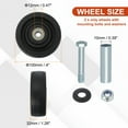 thumbnail image 2 of Uxcell Push Cart Wheel Replacement, Nylon Shelf Caster Wheels Repair Kits 4 Inch, 2 of 7