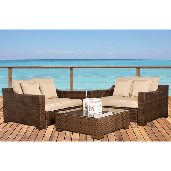 Atlantic Lexington Deluxe 3 Piece Deep Seating Set With - Atlantic Lexington Patio Furniture Atlantic Lexington Deluxe 3 Piece Deep Seating Set With - Atlantic Lexington Patio Furniture