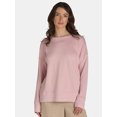 thumbnail image 2 of Time and Tru Women's Tunic Sweatshirt with High-Low Hem, Sizes XS -4X, 2 of 5
