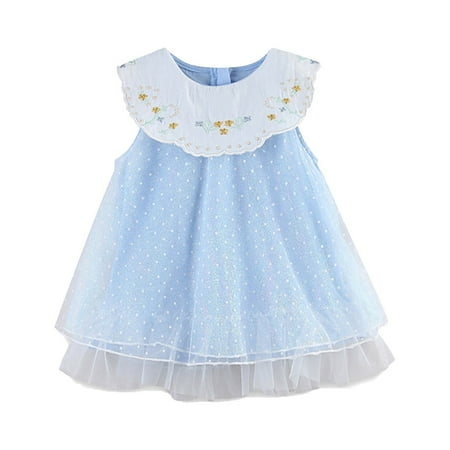 

ZRBYWB Toddler Girls Dresses Sleeveless Mesh Tulle Suspenders Dress Dance Party Princess Dresses Clothes Summer Girl Clothes