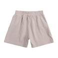 thumbnail image 4 of HAPIMO 2pc Outfits Toddler Boy Baby Girls Summer Ribbed Short-Sleeved Top Shorts Solid with Tops&Pants Round Neck Lovely Brown 8Y, 4 of 9