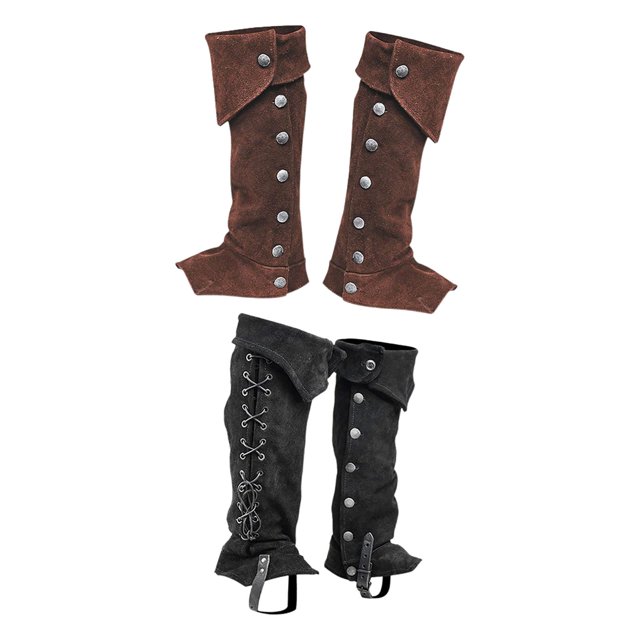 2 Pares de Fundas para Botas de Pirata Disfraz de Caballero Steampunk Fernando Cubrebotas Pirata