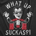 thumbnail image 2 of Mens What Up Suckas T Shirt Funny Spooky Halloween Party Vampire Tee for Guys Graphic Tees, 2 of 7