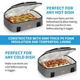 thumbnail image 3 of LHZK Insulated Casserole Carrier for Hot or Cold Food, with Upgrade Compartment for Fixing Campping Cutlery, Lasagna Holder Tote for Potluck Parties, Picnic, Fits 11 x 15 or 9 x 13 Baking Dish (Grey), 3 of 6