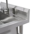 thumbnail image 5 of Commercial Utility Prep Sink Stainless Steel 1 Compartment W/Basins Backsplash, 5 of 24