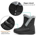 thumbnail image 4 of Northblanc Snow Boots for Women Winter Warm Fur Lined Mid Calf Boots - Outdoor Womens Booties With Zipper, 4 of 8