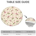 thumbnail image 6 of Round tablecloth with elastic edge, soft polyester fabric, water-resistant, floral design, fits 44-52 inch tables, big size version, 6 of 7