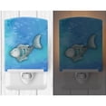 thumbnail image 2 of Caroline's Treasures BB7386CNL Blue Fish Watercolor Ceramic Night Light, 6x4x3", multicolor, 2 of 2