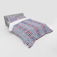 thumbnail image 2 of Ambesonne Nautical Bedding Set 4 Pcs, Marine Pattern Stripes, Queen, Night Blue Orange, 2 of 2