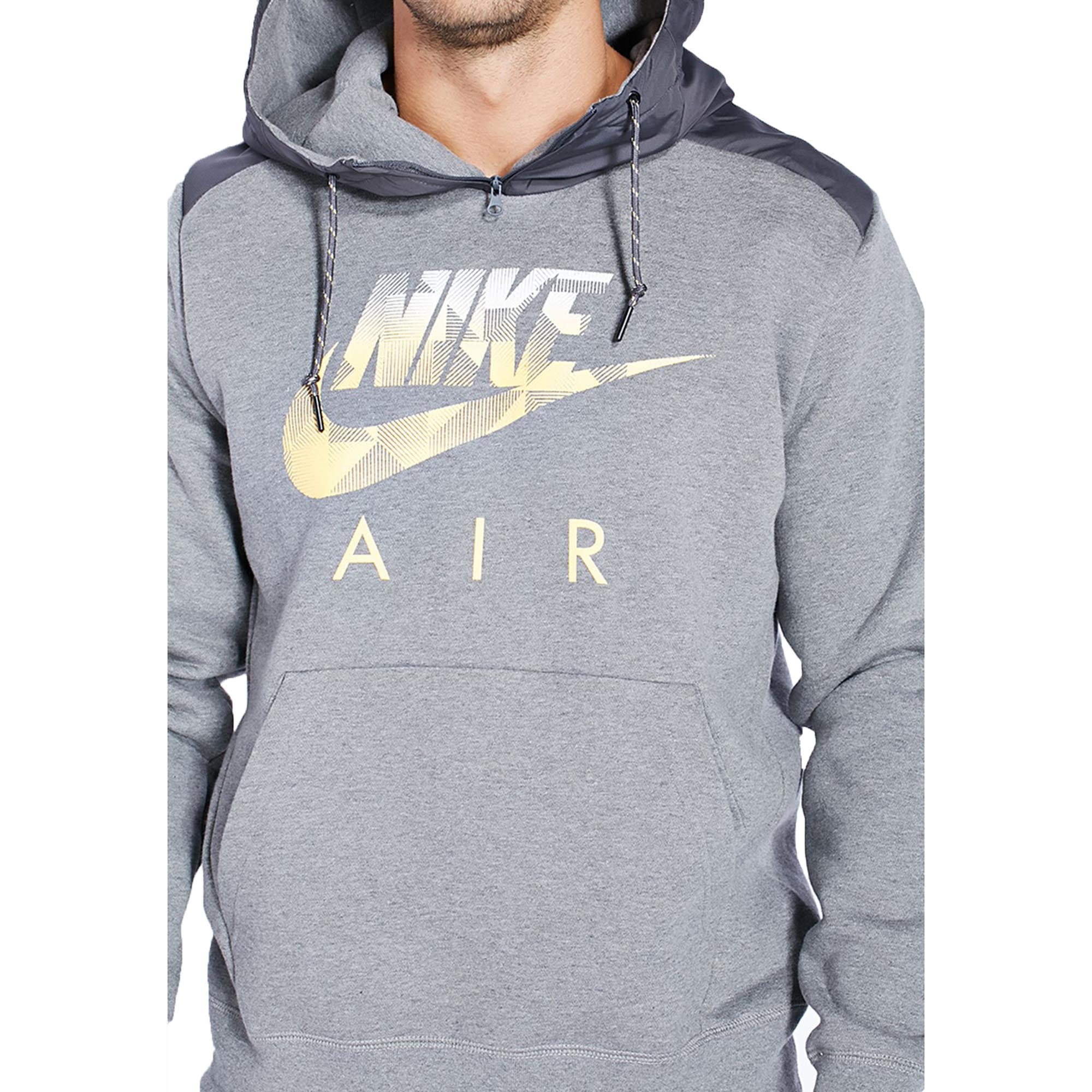 Nike AW77 Air Fleece MX Men's Hoodies Grey-Carbon Heather 678536-091 - Walmart.com