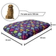 thumbnail image 2 of Hearts Pet Bed, Valentines Day Wedding Themed Rainbow Colored of Love on Purple Background, Chew Resistant Pad for Dogs and Cats Cushion with Removable Cover, 24" x 39", Multicolor, by Ambesonne, 2 of 4