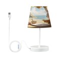 thumbnail image 2 of BZSMCE Table Lamp Creative Rabbit Drawing at The Beach Simple Pattern Night Light, 2 of 8