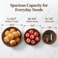 thumbnail image 6 of Serving Baskets Set of 3, Round Poly Wicker Bread and Fruit Basket for Food, Washable Storage Bowls for Kitchen Counter, 6 of 10