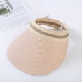 thumbnail image 3 of Shenmeida 1 Piece Sun Visor Hats Summer Wide Brim Beach Straw Hats Adjustable Large Brim Cap Golf Hat for Women, 3 of 5