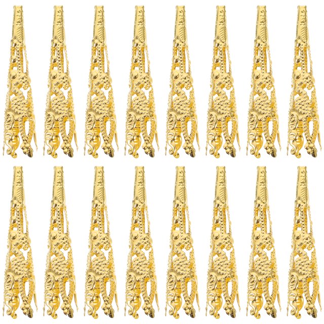 Miangastore 120Pcs Craft Cones Cone Shaped Bead Caps Bead Caps for Jewelry Making Bracelets Bead End Caps
