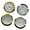 Arab and Roman gold, variant on YIEMEEN 4Pcs 55mm Quartzs Clock Inserts Arabic Roman Numerals for Sophisticated Setting