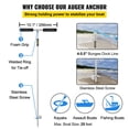 thumbnail image 5 of 36" Stainless Steel Sand Anchor Auger for Beach & Sandbar | 316 Stainless Steel Screw Anchor with Removable Handle, Bungee Line & Carry Bag | Compatible with Jet Ski, PWC, Pontoon, Kayak, 5 of 11