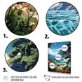 thumbnail image 3 of Designart "Marine Euphony Pastoral II" Animals Floater Framed Canvas Art Print, 3 of 7