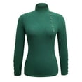 thumbnail image 4 of FYDUU Womens Fashion Sweaters Women's Autumn/Winter Warm Solid Color Half Turtleneck Button Down Sweater Tops Long Sleeve Knit Pullover Temperament Sweater, 4 of 5