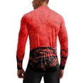 thumbnail image 6 of Dragon Print Quarter Zip Pullover for Men, Long Sleeve Athletic Jersey with Breathable Quick Dry Fabric - Slim Fit Cool Motorcycle Cycling Workout Tops Red M, 6 of 6