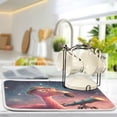 thumbnail image 5 of Dish Drying Mat Kitchen Pad Large Counter Absorbent Dish Mats Drainer Big Eyes Flamingo, 5 of 8