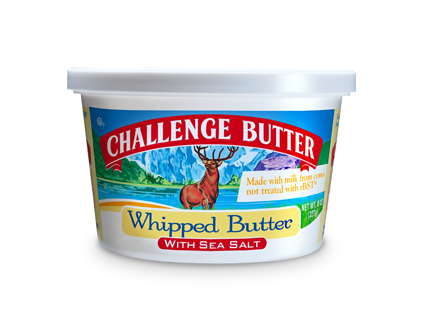 Challenge Butter, Whipped Butter with Sea Salt, 8oz Tub