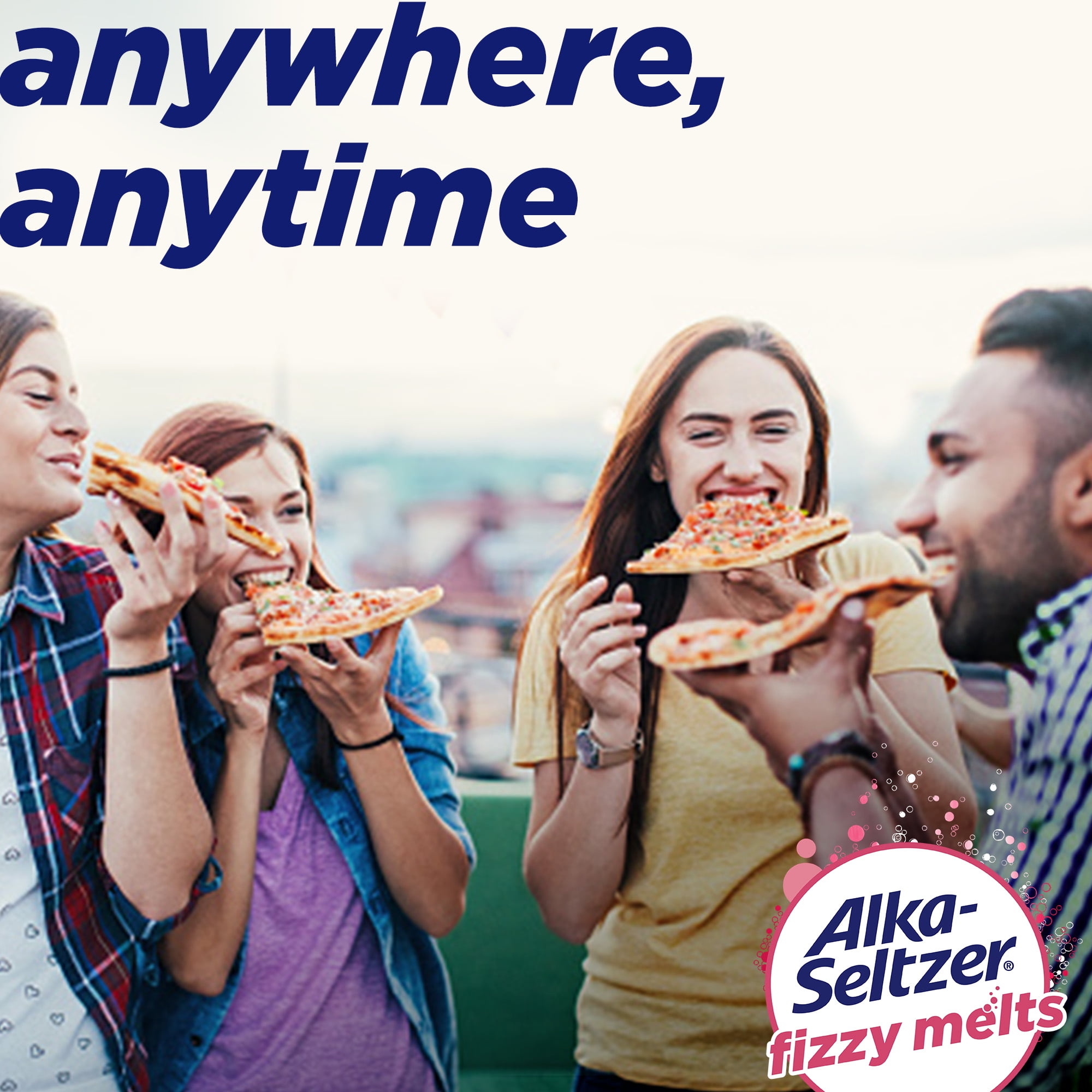 Alka-Seltzer Fizzy Melts Dietary Supplement Antacid Mixed Berry Flavor, 16 Count