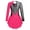 Hot Pink, variant on Aislor Kids Rhinestones Ice Skating Girls Mesh Spliced Long Sleeve Skirts Dance Dress