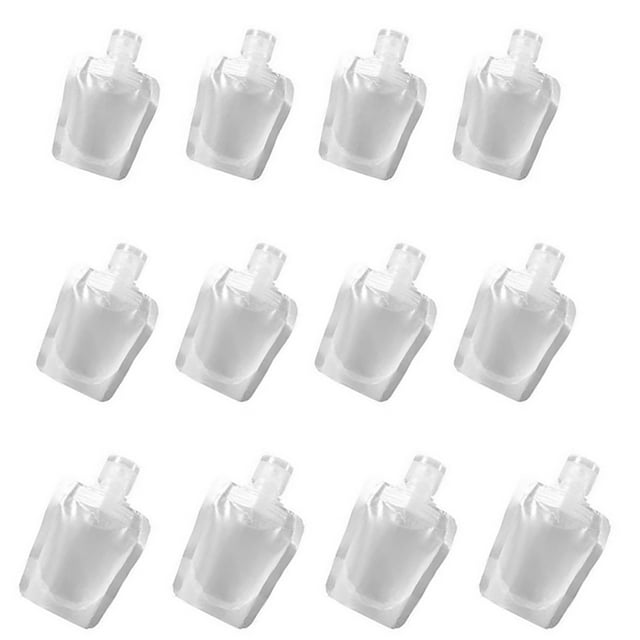 Maoww 12 Pieces Packaging Bags Refillable Reusable Leakproof Small Stand-up Pouch 30/50/100ml Sub-packaging Bag Hand Cosmetic Type1