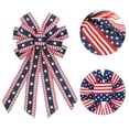 thumbnail image 2 of LGCASL Independence Day Decorations Large Patriotic Bows, Wreath Memorial Day Wreaths Bow for Front Door Patriotic Decoration 4Th of July Stripes Wreath Bows for Indoor Outdoor Tree Bow Wall Decor, 2 of 9
