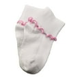 thumbnail image 6 of Sierra Socks Toddler Girl Ruffle Socks, Newborn White Socks, Seamless Toe Non Skid 3 Pair Pack Socks, 6 of 8