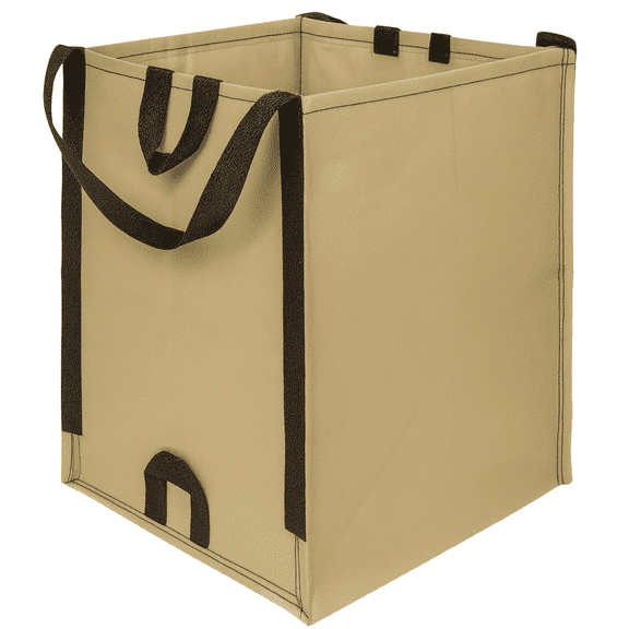 DuraSack Home and Yard Tote, Heavy Duty, 22 Gallon Capacity, 16"L x 16"W x 20"H, Khaki