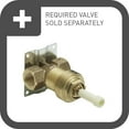 thumbnail image 2 of Moen TS9712 Via Single Function Volume Control Valve Trim Only - Chrome, 2 of 4