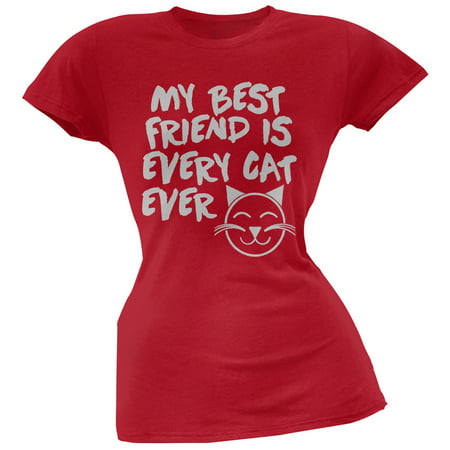 My Best Friend Is Every Cat Ever Red Soft Juniors (My Best Friend Slept With My Boyfriend)