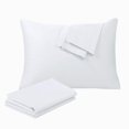 thumbnail image 1 of Juego De 2 Protectores De Almohada Queen 100% Algodón Egipcio, Tejido De Satén De 400 Hilos, Fundas De Almohada De Fácil Cuidado Con Cremallera (Queen Blanco), 1 of 5