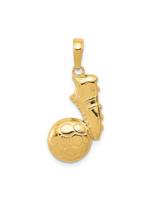 Soccer Ball Gold Pendant