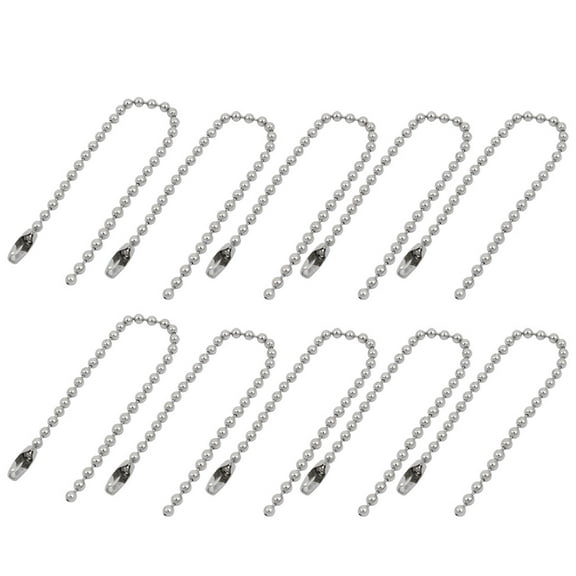 Uxcell Stainless Steel 304 Bead Ball Chain Keychain 2.4mm by 4" 10Pcs