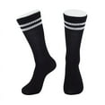 thumbnail image 5 of Calcetines de tubo medio, calcetines finos para hombre, a rayas, transpirables, para verano y otoño, calcetines deportivos informales, de poliéster y algodón, medias altas de negocios para mujer, 5 of 5