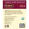 thumbnail image 2 of Celestial Seasonings Holiday Caffeine-Free Cranberry Vanilla Wonderland Herbal Tea Bags (18 Count), 2 of 7